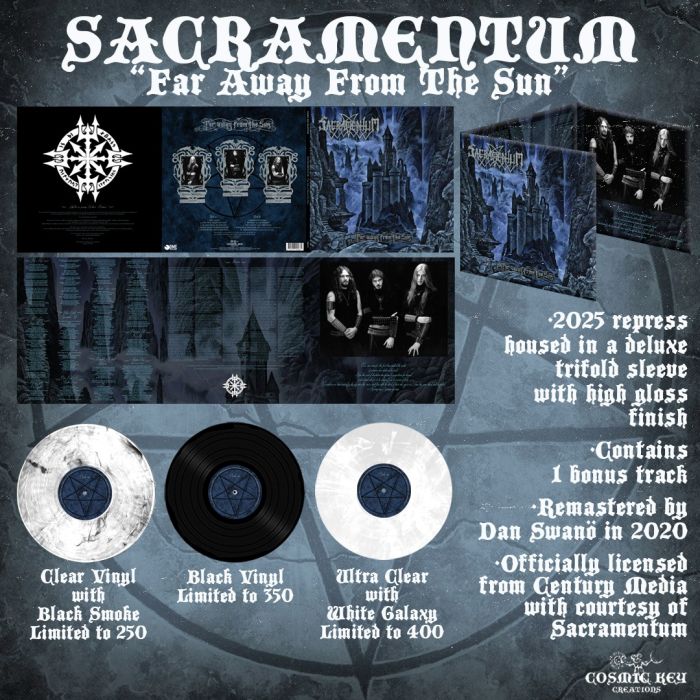 Sacramentum - Far Away From The Sun LP TRIFOLD (2025RP, lim 1000