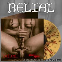Belial ‎– Never Again LP Gatefold (Mustard Splatter Vinyl)